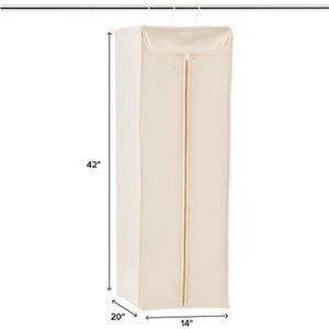Hanging Closet Suit Bag - Natural Cotton 14”x20”x42”
